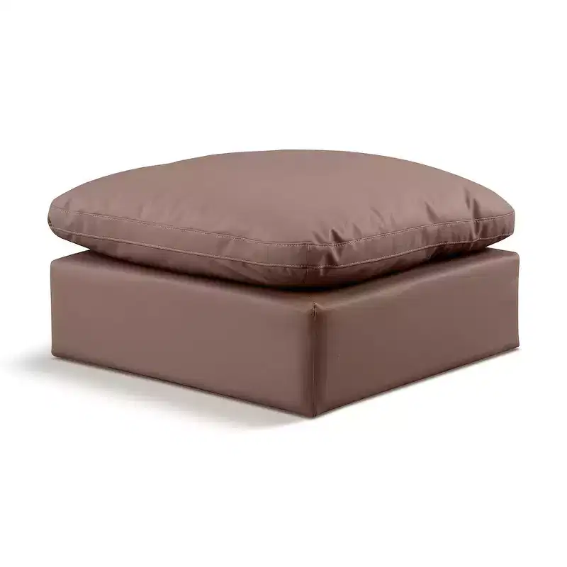 Meridian Furniture,Indulge Vegan Leather Ottoman
