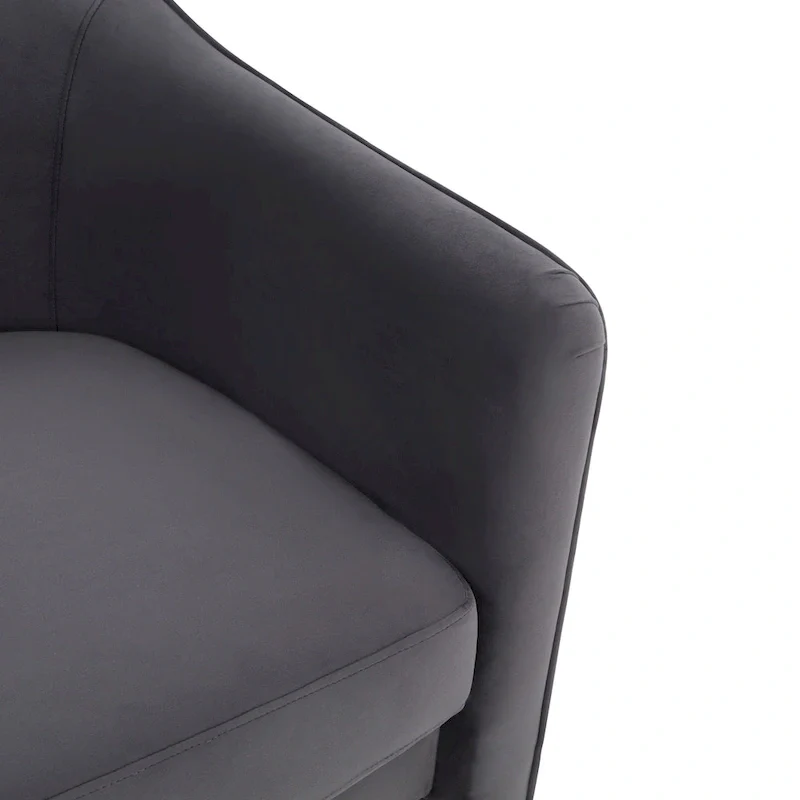 Evchen Velvet Accent Chair - 30 W x 28 L x 30 H