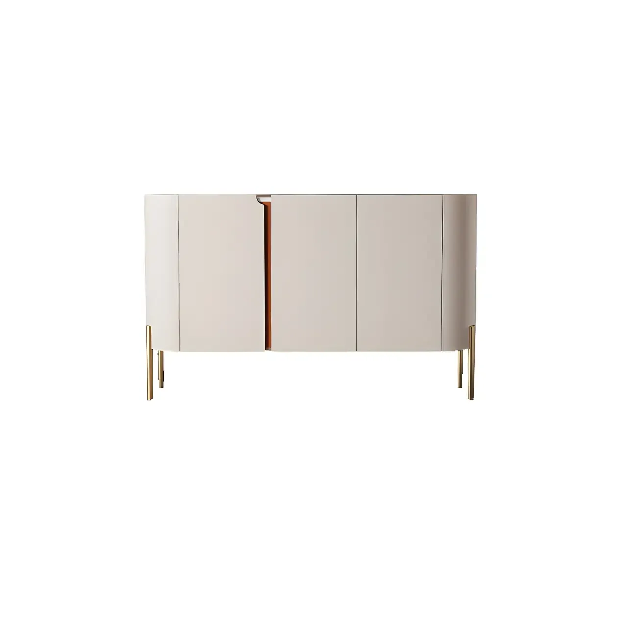 Glam Off-White Wooden Sideboard with Cabinets