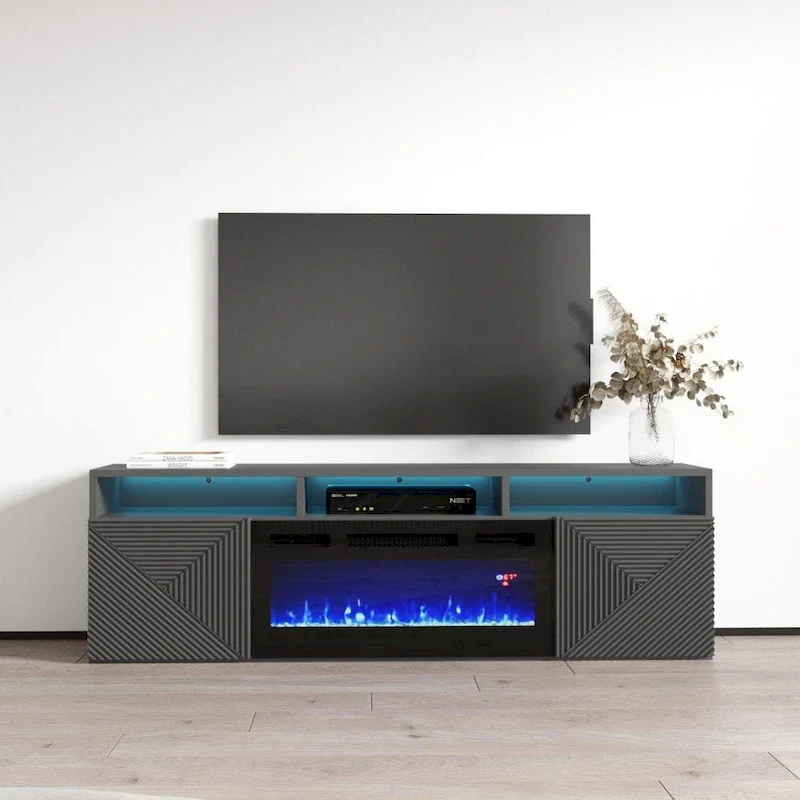 Giza EF Wall Mounted Electric Fireplace Modern 63 TV Stand