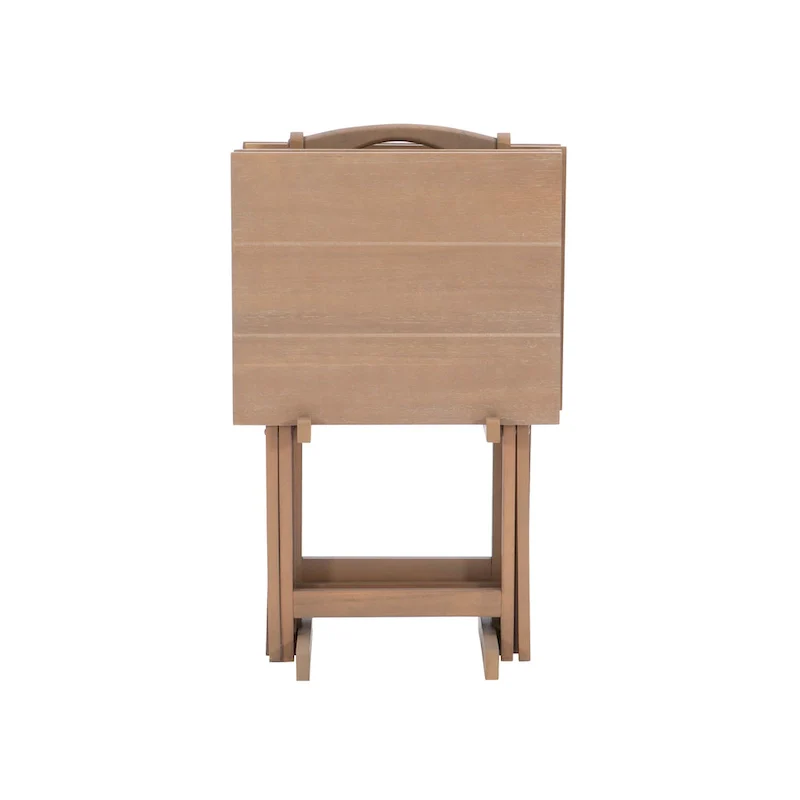 Acacia Driftwood Tray Table Set