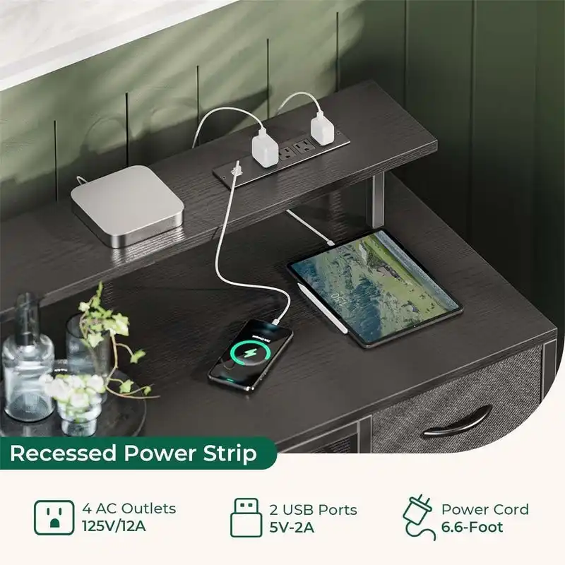 47 inch Computer Desk with 4 Drawers