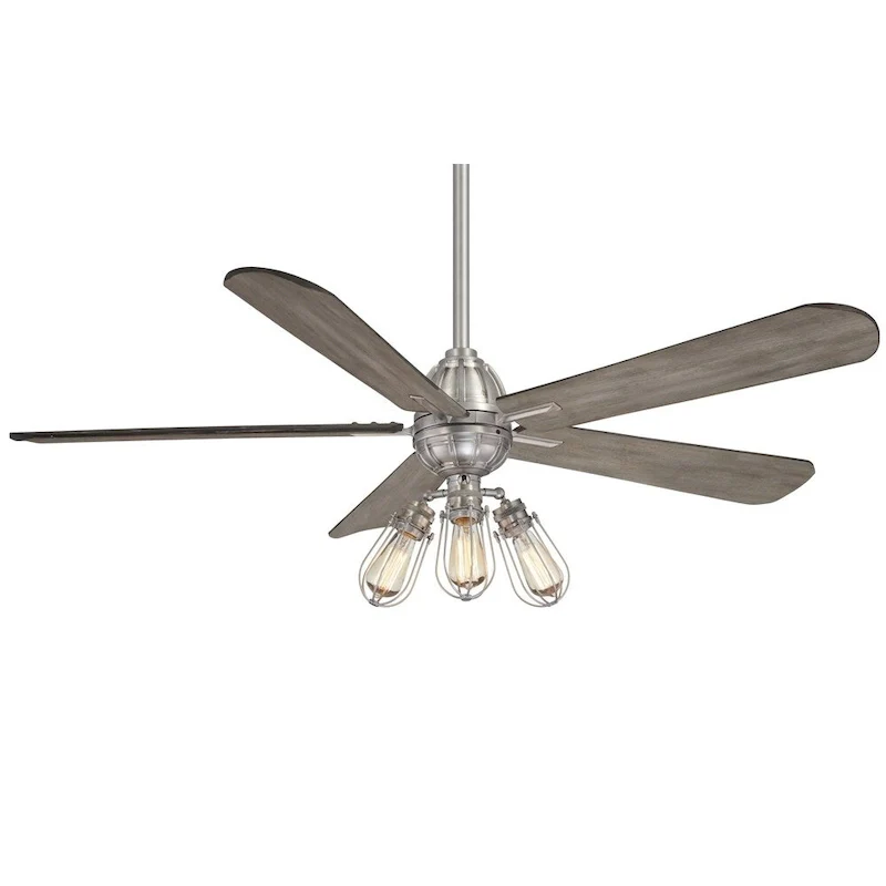 Minka Aire Alva Brushed Nickel 5 Blade 56 Inch LED Ceiling Fan