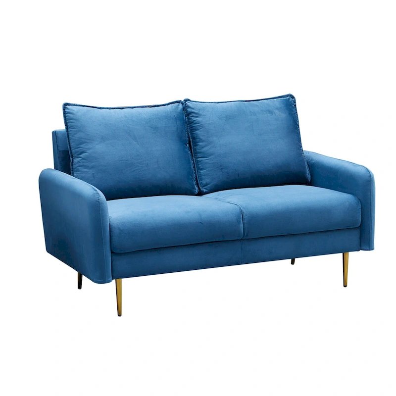 58 Velvet Square Arm Loveseat