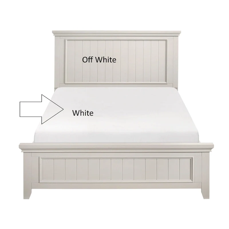 Classic 3pc Bedroom White Finish Bed Chest Nightstand Set