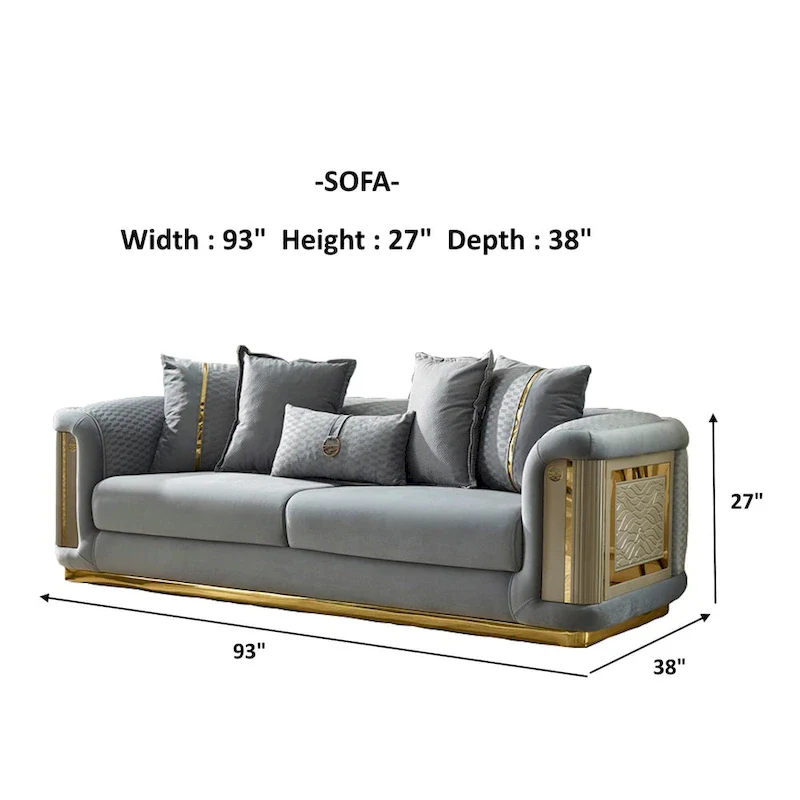 Luresta 2 Pieces Living Room Sets 1 Sofa 1 Love seat