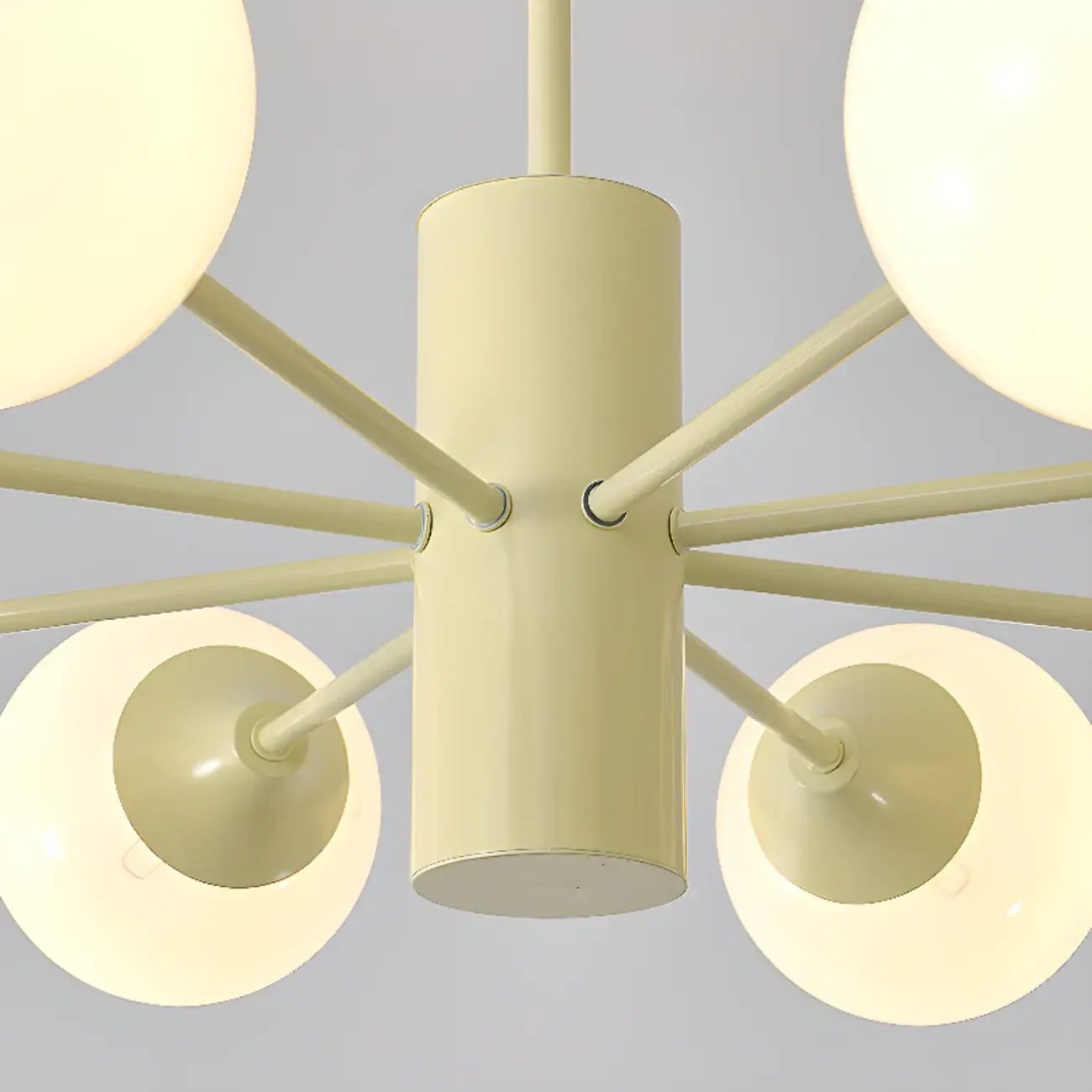 8-Light Modern Glass Globe Chandelier with Adjustable Design