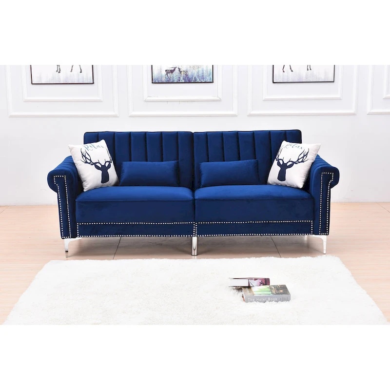 Legend Furniture Covertible Velvet Sofa Bed Sleeper