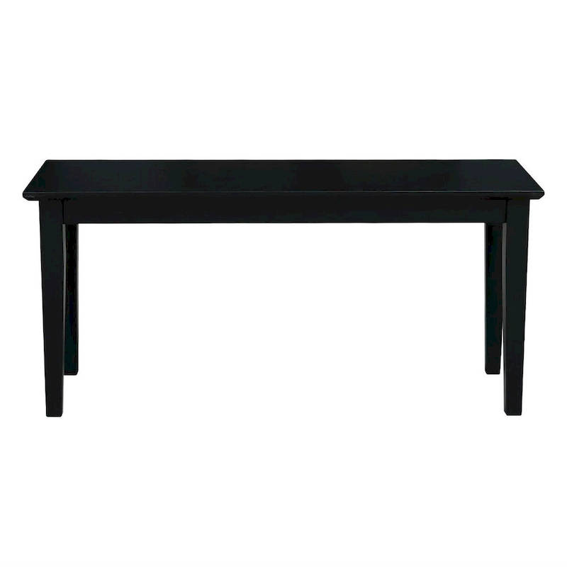 Solid Wood Entryway Accent Bench in Black Finish - 40 x 14 x 18H inches