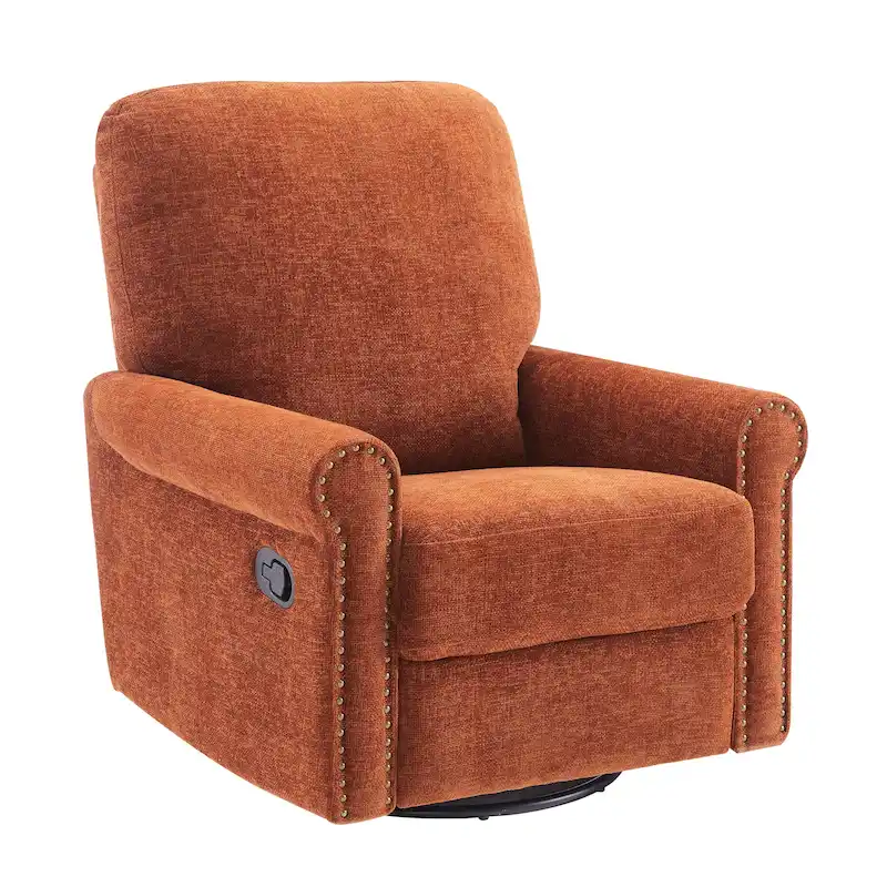 360 Degree Swivel Glider Manual Recliner Leisure Chair Set of 2