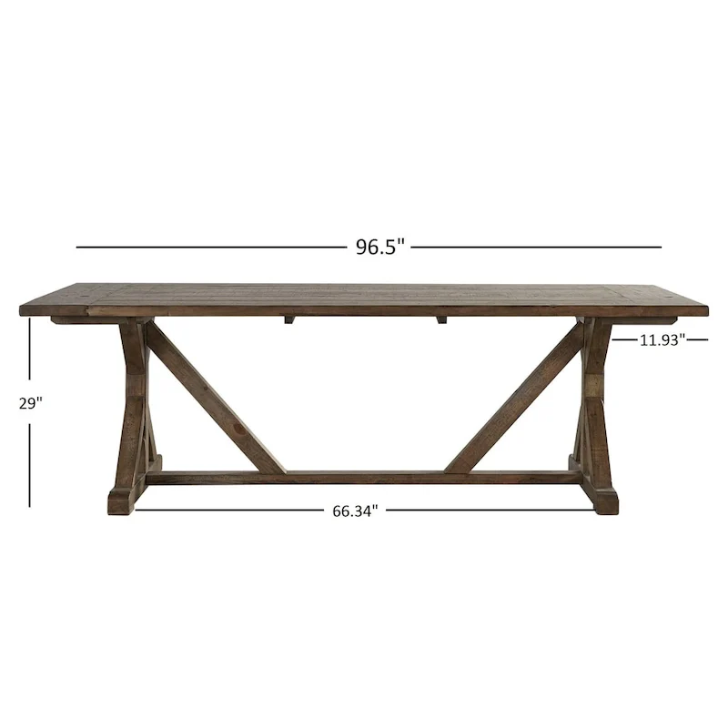 Paloma Rustic Reclaimed Wood Trestle Farm Table by
