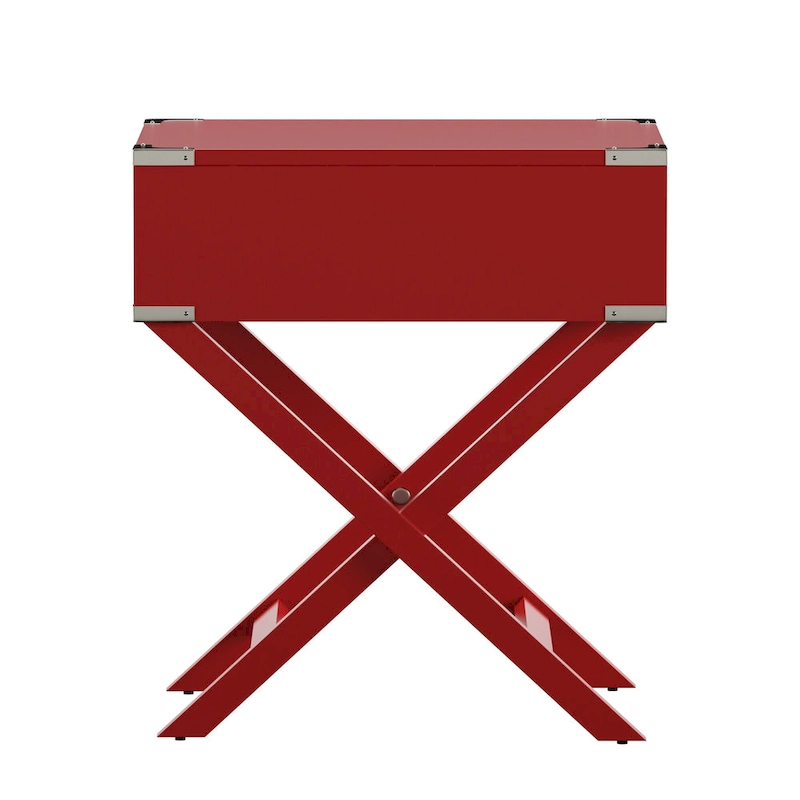 Kenton X Base Wood Accent Campaign Table by iNSPIRE Q Bold