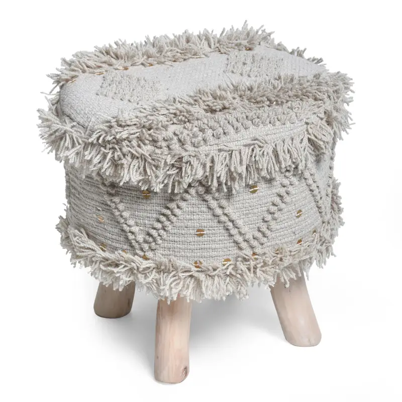 Roja Handcrafted Boho Fabric Stool by