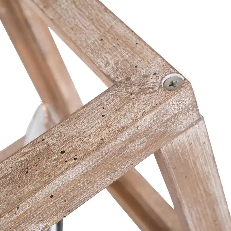 Loby Farmhouse Solid Wood Chandelier 4-light Rustic Geomerical Island Pendant Lights - D15.5  x H 18