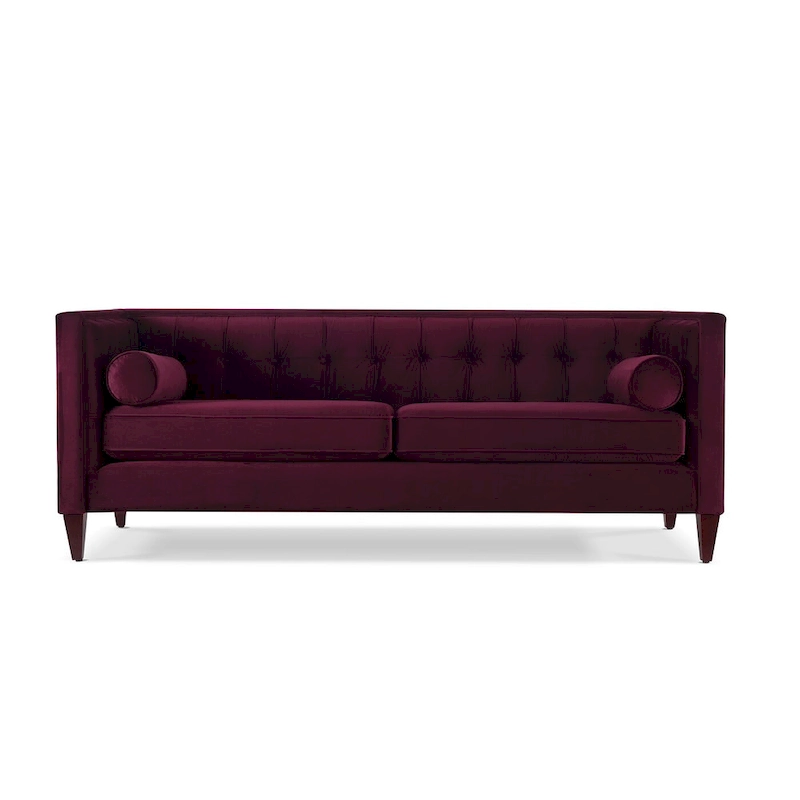 Jack 84 Modern Upholstered Tufted Tuxedo Sofa