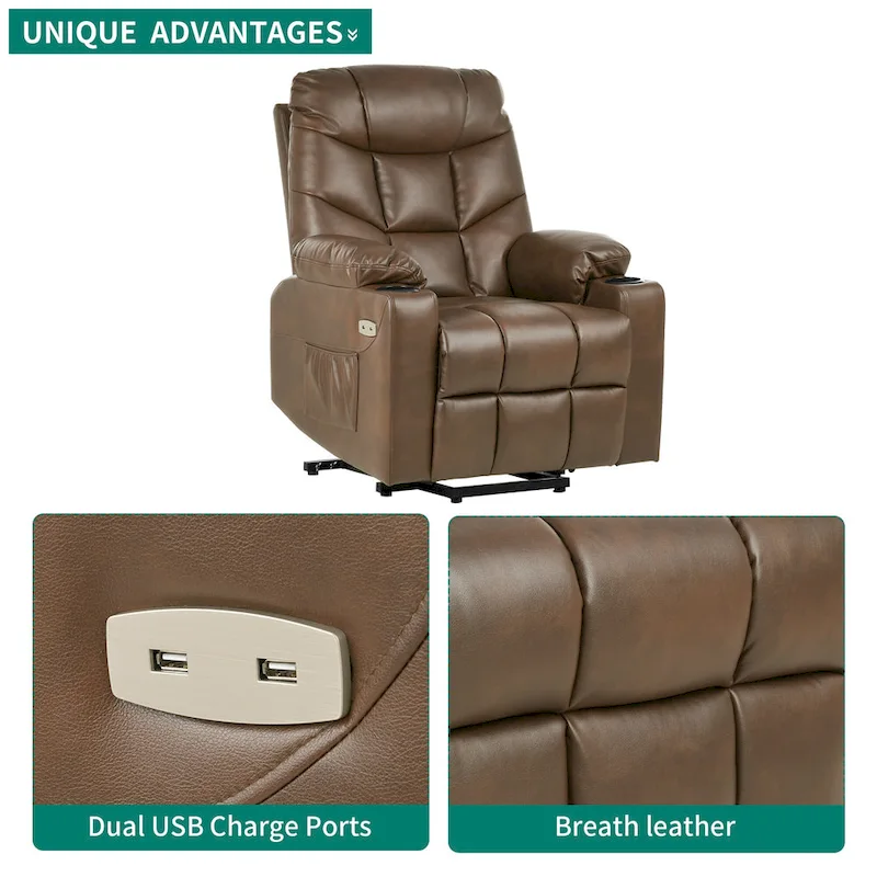 Modern Massage and Heating Recliner Sofa Chair