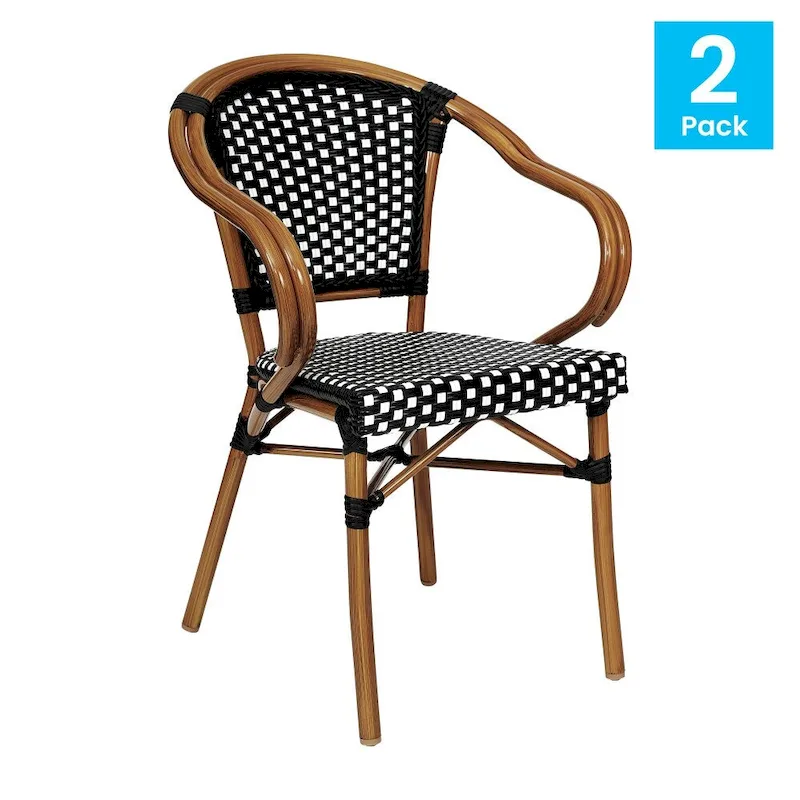 Stacking Bistro Chairs with Metal Frames