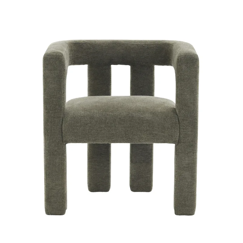 Set of 1 Chic design Barrel shaped Fabric Upholstered Accent Armchair