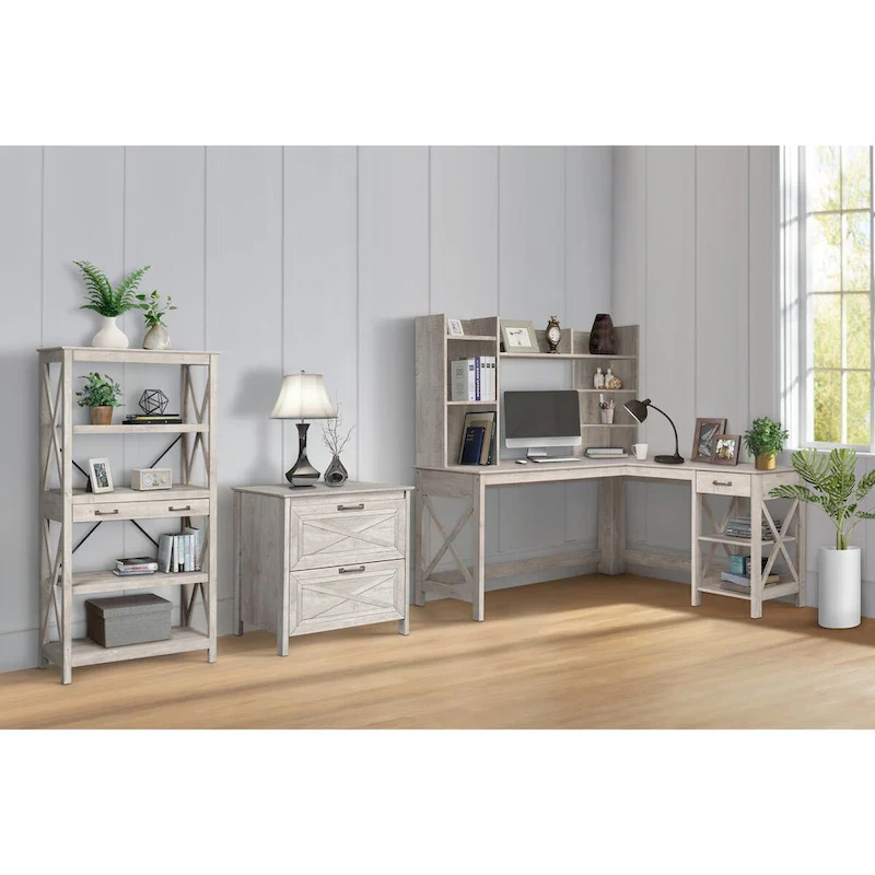 Saint Birch Honduras Washed Gray 2-drawer Lateral Filing Cabinet