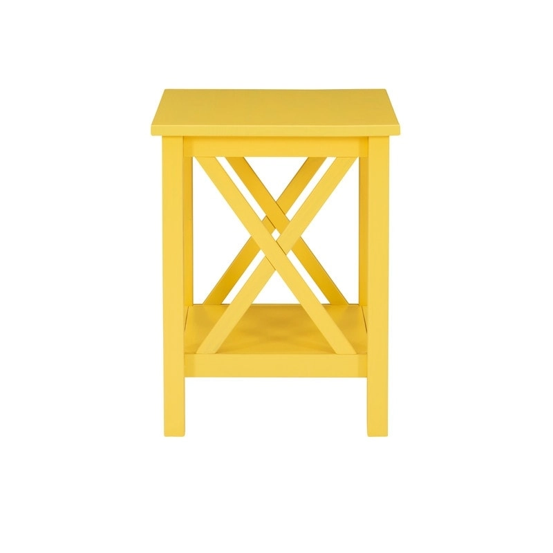 Ripplewood Farmhouse X-Base Side End Table