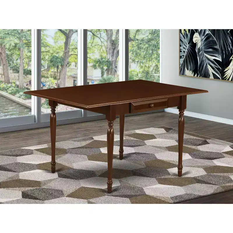 HomeStock Rectangular Table 36X54 With 2 Drop Leaves Leaf