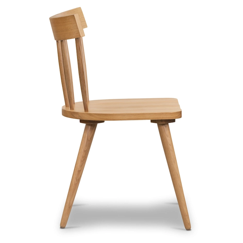 Poly & Bark Hava Dining Chair - Solid Oak Wood with Spindle-Back