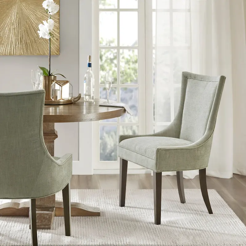 Madison Park Signature Ultra Upholstered Dining Side Chairs With Wood Legs (Set of 2)