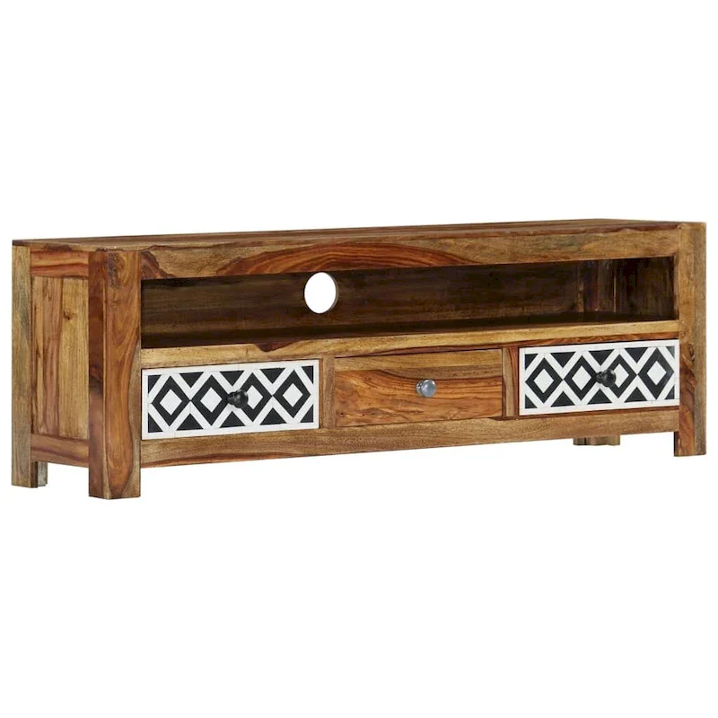 vidaXL TV Stand 47.2x11.8x15.7 Solid Wood Sheesham