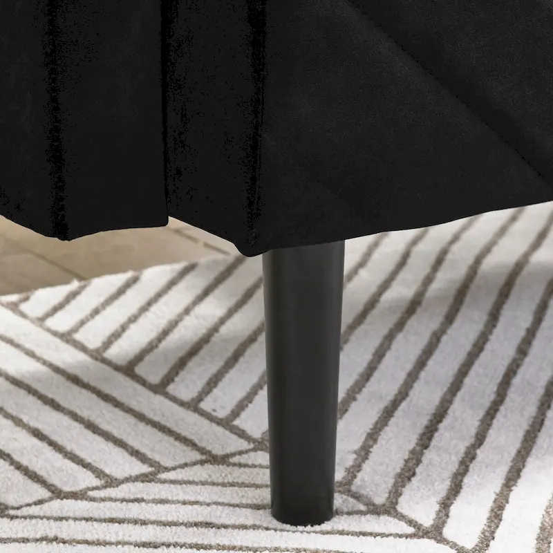 87 Velvet Convertible Folding Sofa Bed with Adjustable Armrests