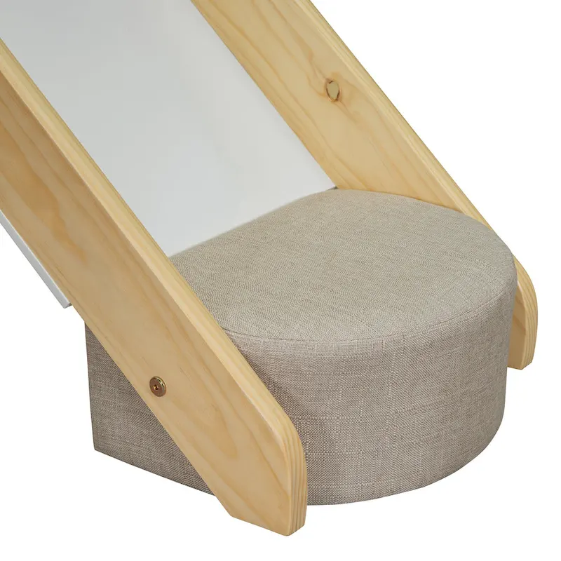 Twin Loft Bed with Play Tent, House Design, Slide & Ladder