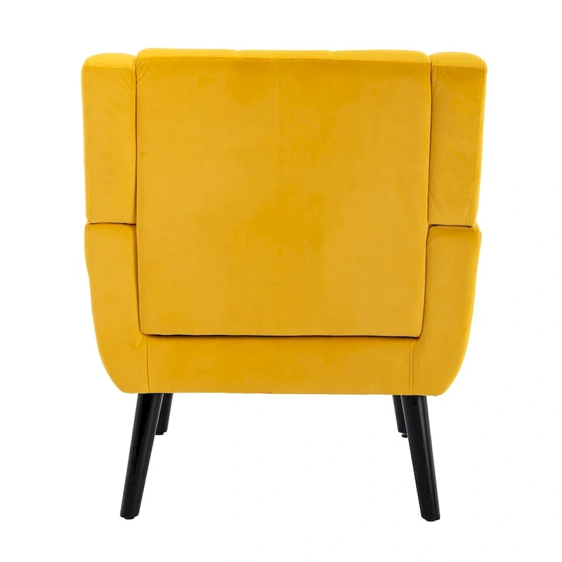 Velvet Upholstered Accent Chair Modern Living Room Lounge Arm Chairs with Ergonomic Backrest Chair