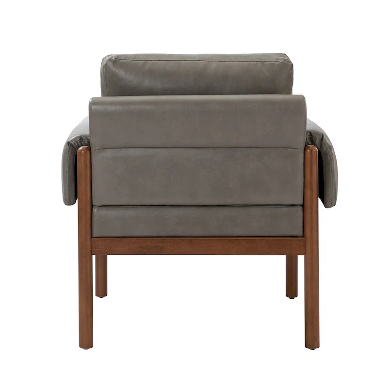 Tiago Comfy Glossy Living Room Armchair with Solid Wood Base Set of 2