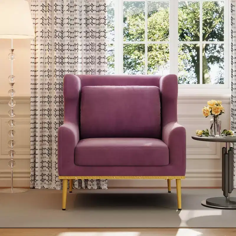 Christopher Knight Home Galina Modern Velvet Armchair with Pillow