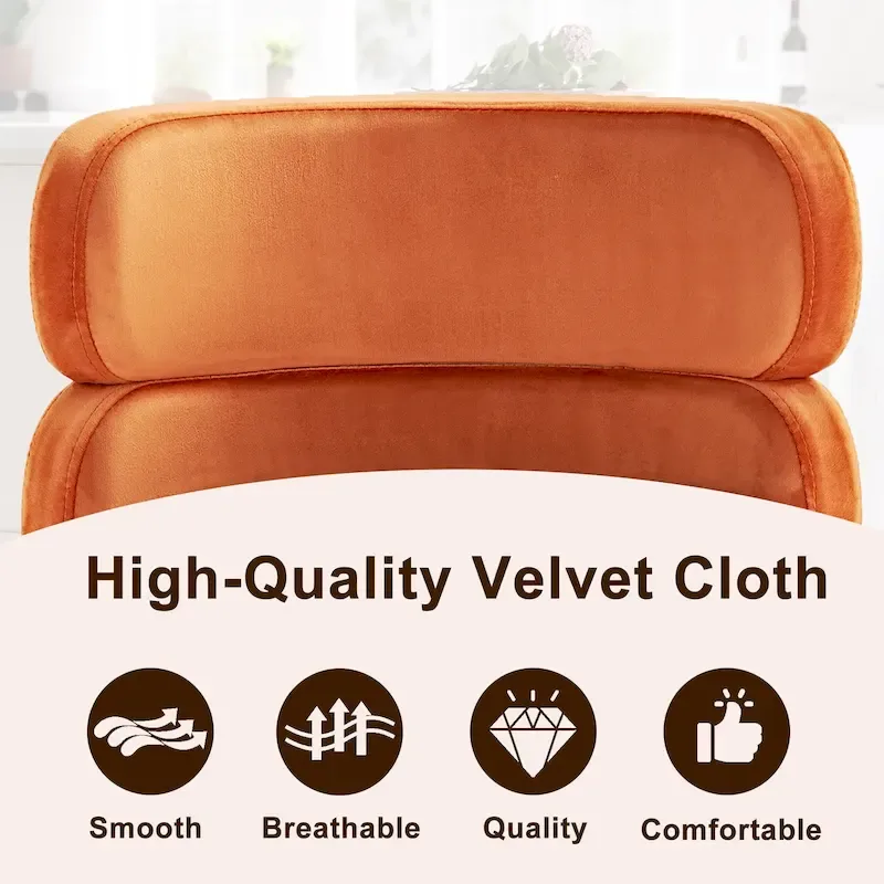 Velvet Counter Bar stool with Height Adjustable and Swivel