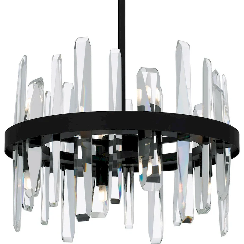 Regal 8-Light Matte Black Pendant Light