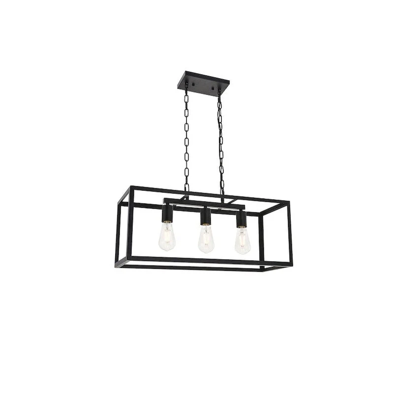 Resolute 3 light black Pendant