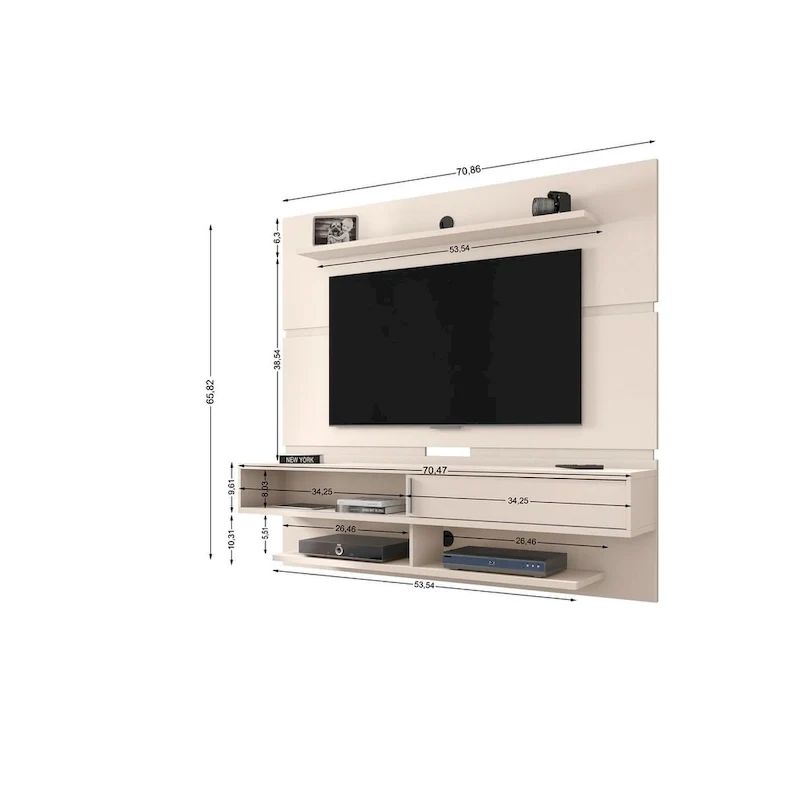 Carbon Loft McNeil Floating Entertainment Center with ShelvesFloating Entertainment Center with Shelves