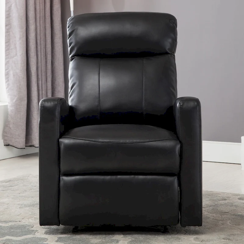 AC Pacific Modern Faux Leather Small Powered Reading Recliner