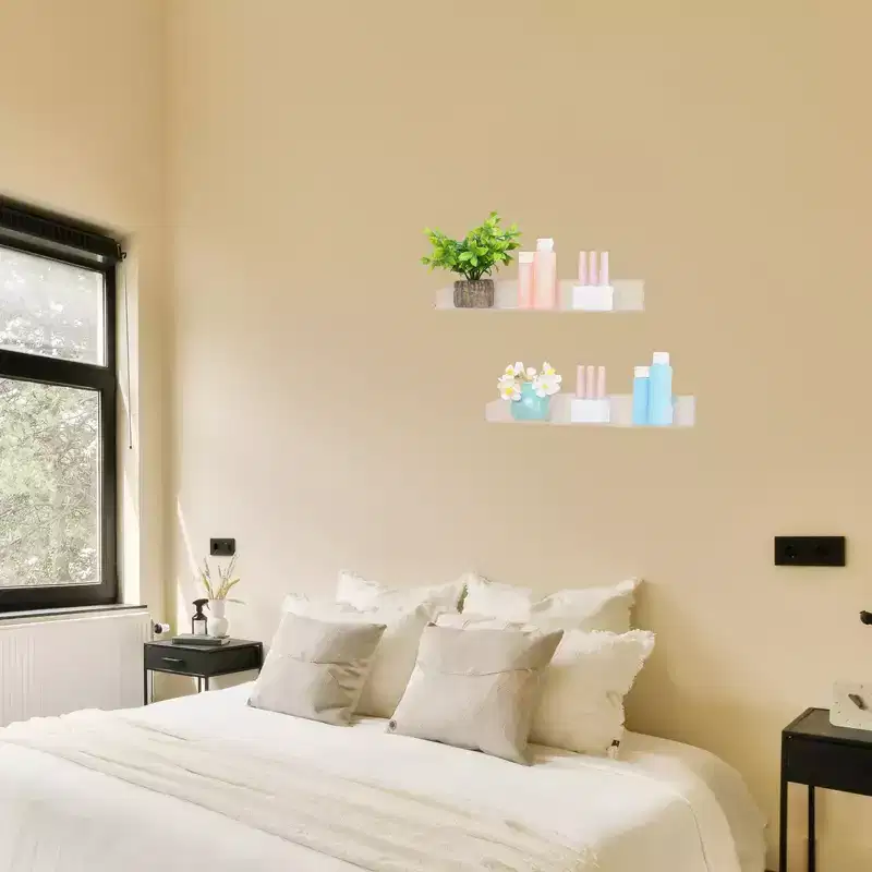 Clear Acrylic Floating Wall Shelf, 15