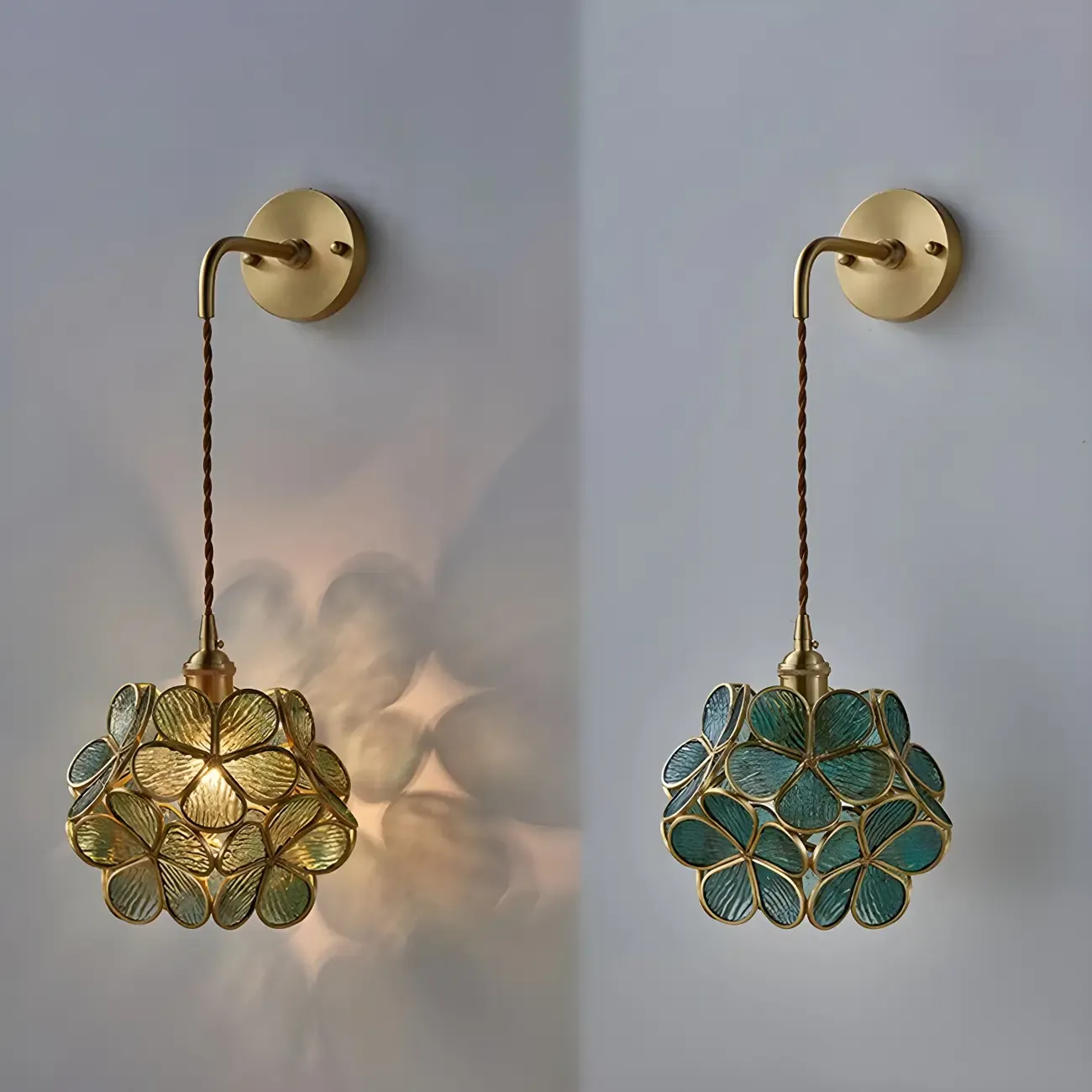 Modern Flower Prismatic Glass Arc Vanity Light