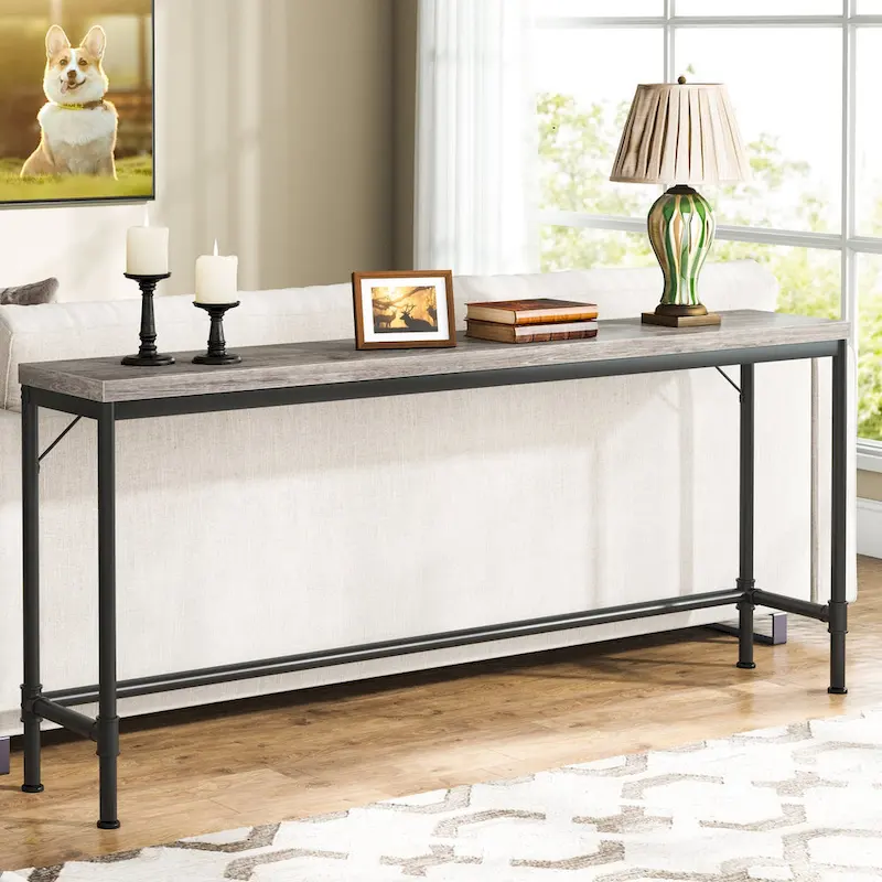 71-Inch Long Narrow Console Table, 37.4 Inches Height Bar Table