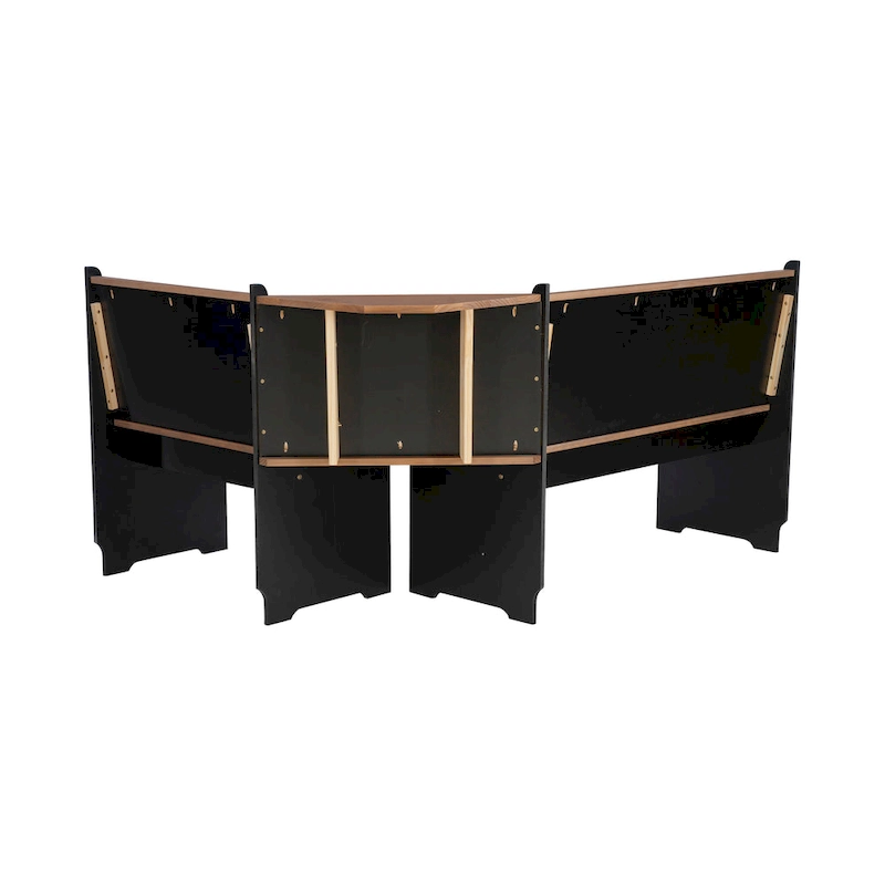 Middlecreek Wood Farmhouse Breakfast Nook Dining Set