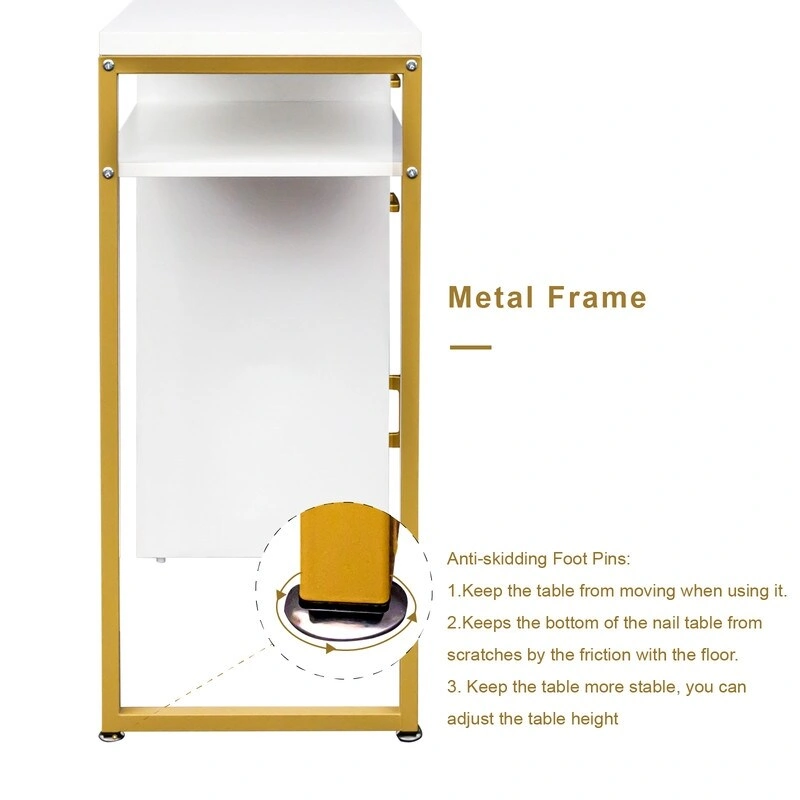 38.19 W Particle Board Computer Desk Manicure Table with 2 Drawers and 1 Cabinet