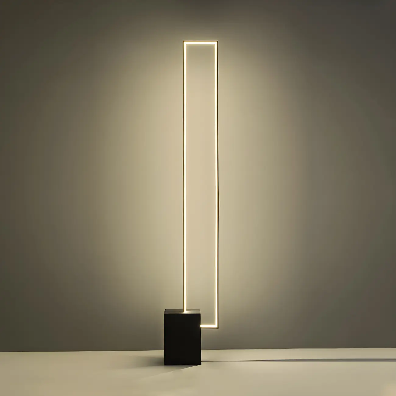 Rectangle LED Floor Lamp with RGB Dimming for Living Room
