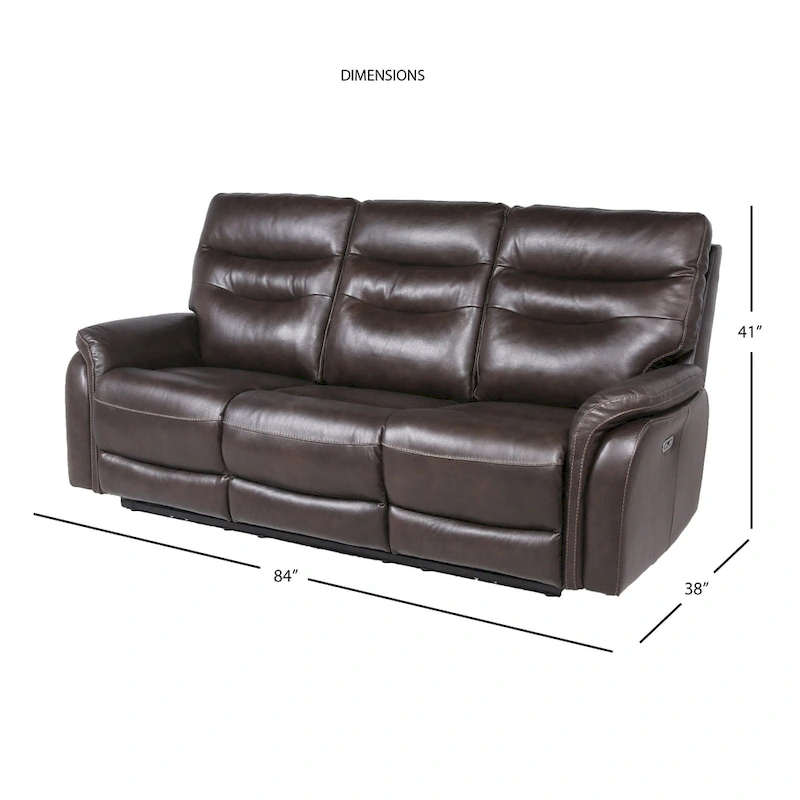 Steve Silver Ferndale Power Reclining Top Grain Leather Sofa