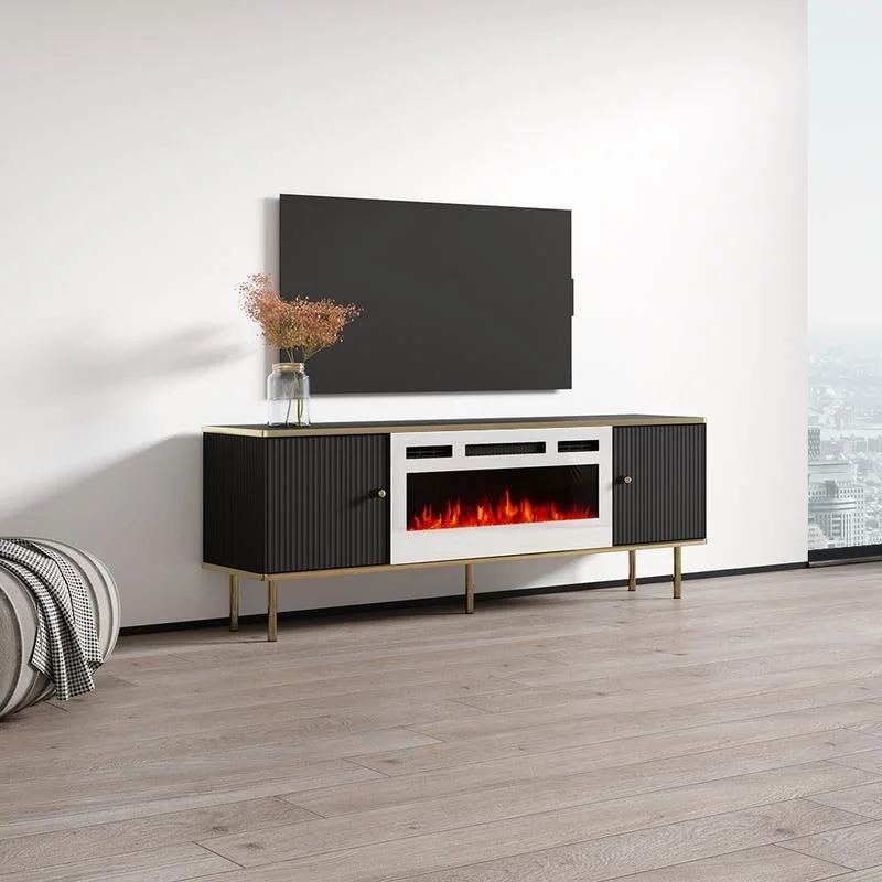 Camelia WH-EF Electric Fireplace 63 TV Stand
