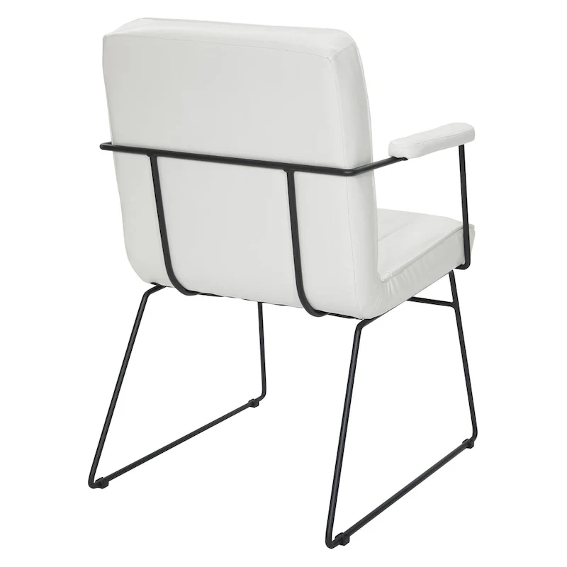 Teigen Faux Leather Chair with Sled Base