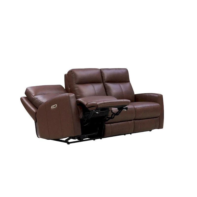 Hydeline Vienna Zero Gravity Power Recline and Headrest Top Grain Leather Sofa