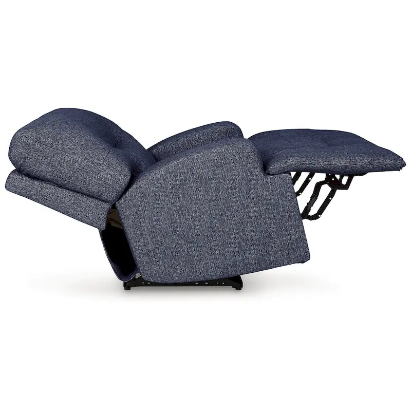 Wide Seat Power Recliner – Gray / Blue, Single