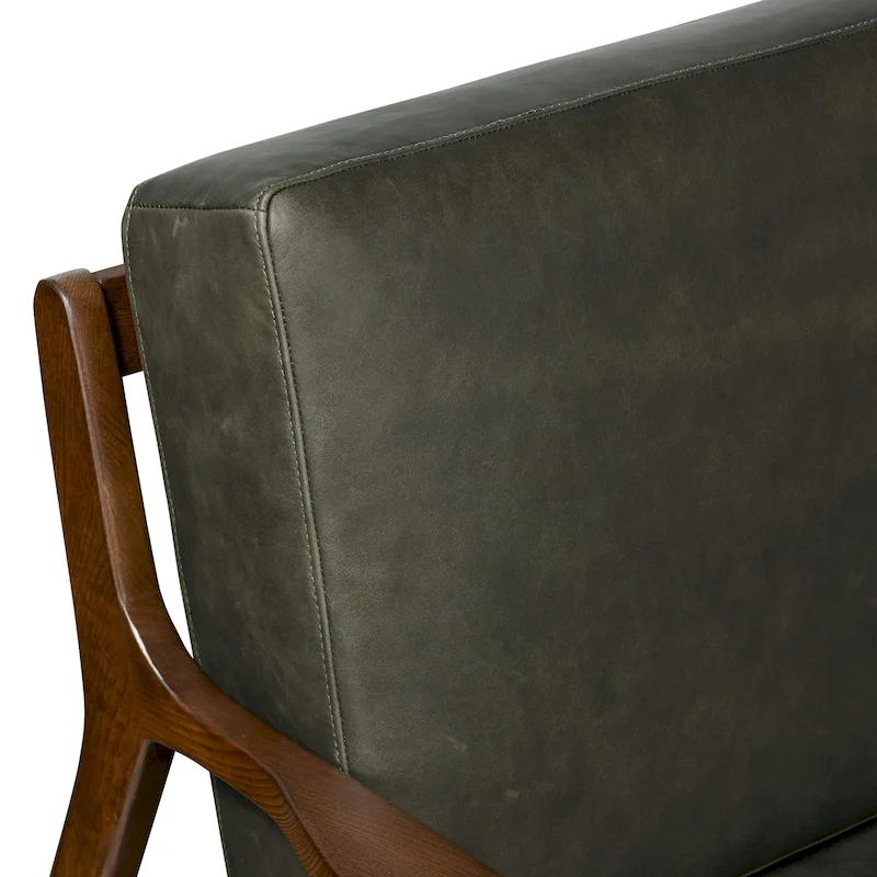 Poly & Bark Verity Leather Lounge Chair - Full Grain Genuine Italian Leather